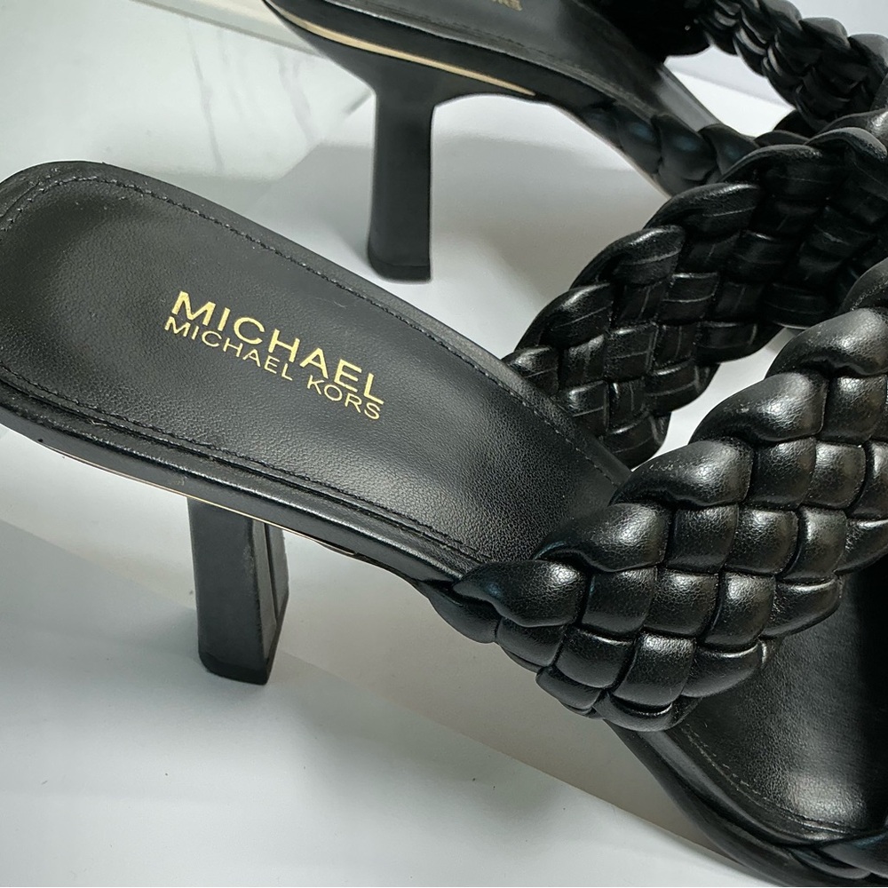 Michael Kors Black Braided Women's Sandals 8.5 - Picture 7 of 12